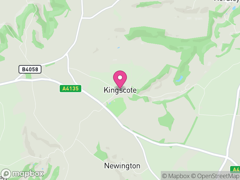 Map of Kingscote, Cotswold