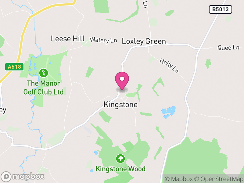 Map of Kingstone, East Staffordshire