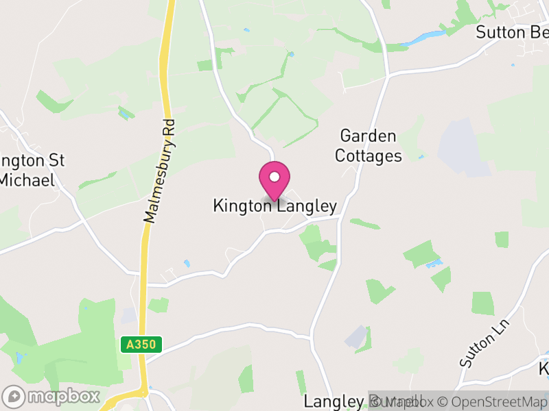 Map of Kington Langley, Wiltshire