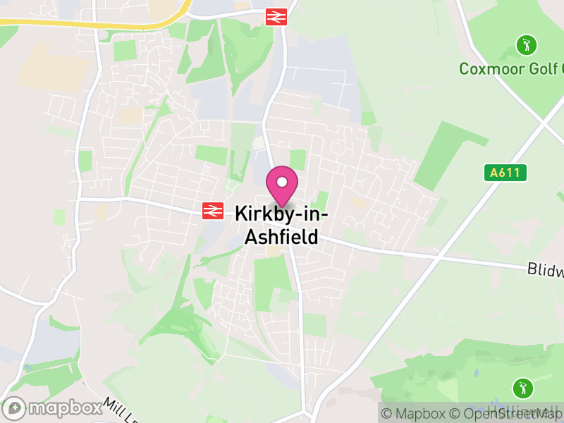 Map of Kirkby-in-Ashfield, Ashfield