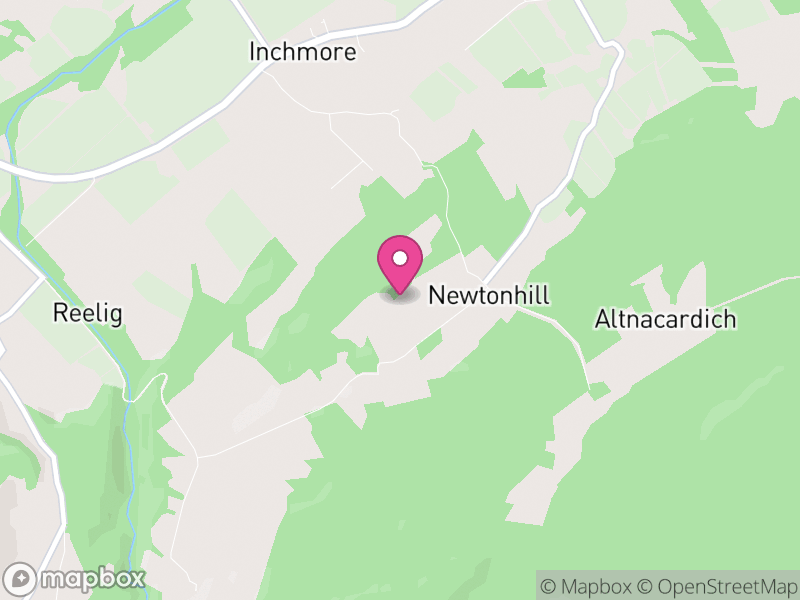 Map of Kirkhill and Bunchrew, Highland