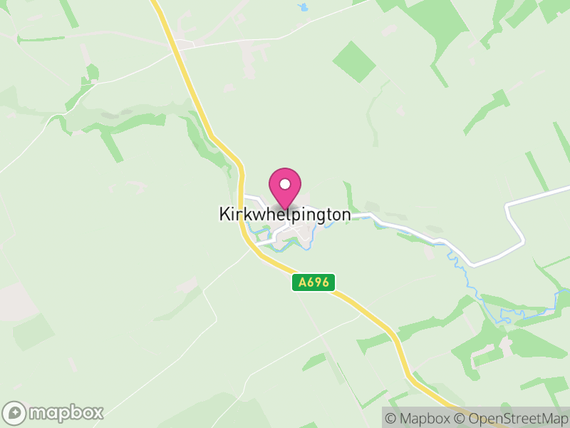 Map of Kirkwhelpington, Northumberland