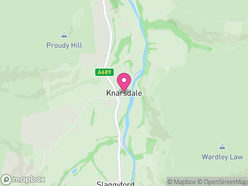 Map of Knaresdale with Kirkhaugh, Northumberland