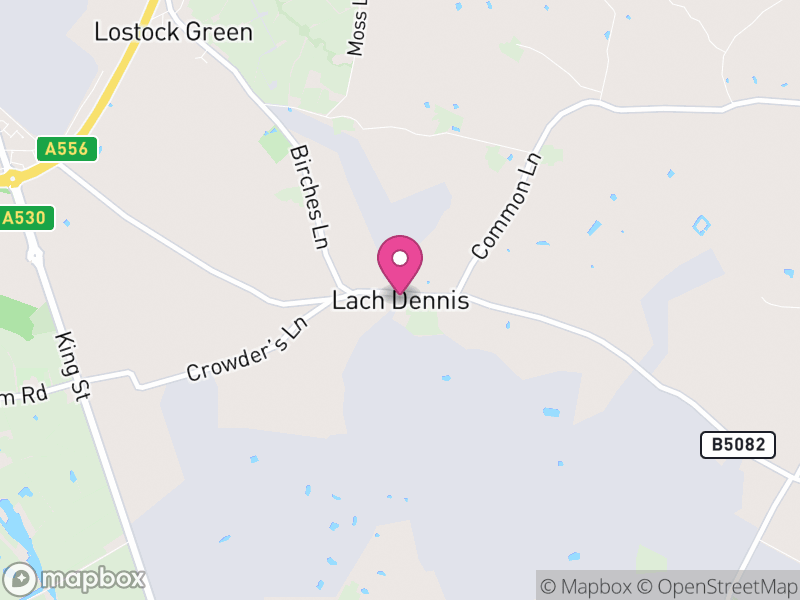 Map of Lach Dennis, Cheshire West and Chester