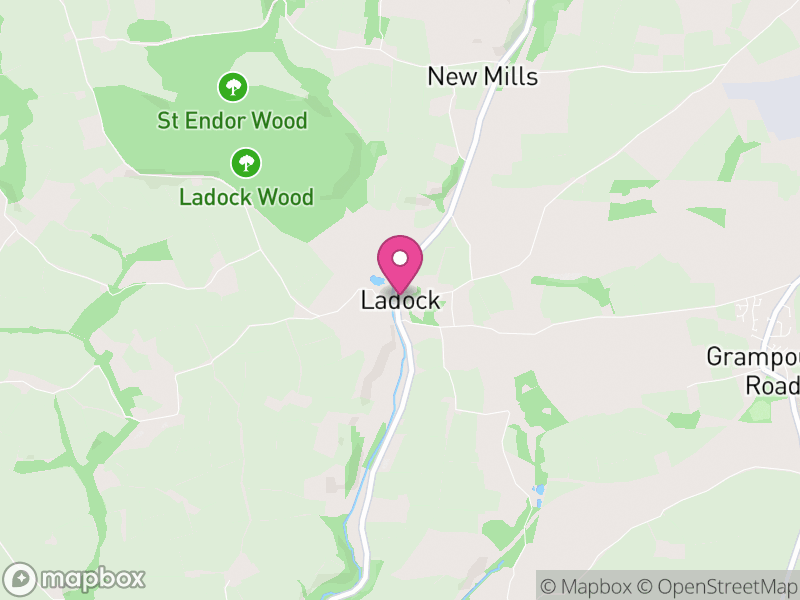Map of Ladock, Cornwall