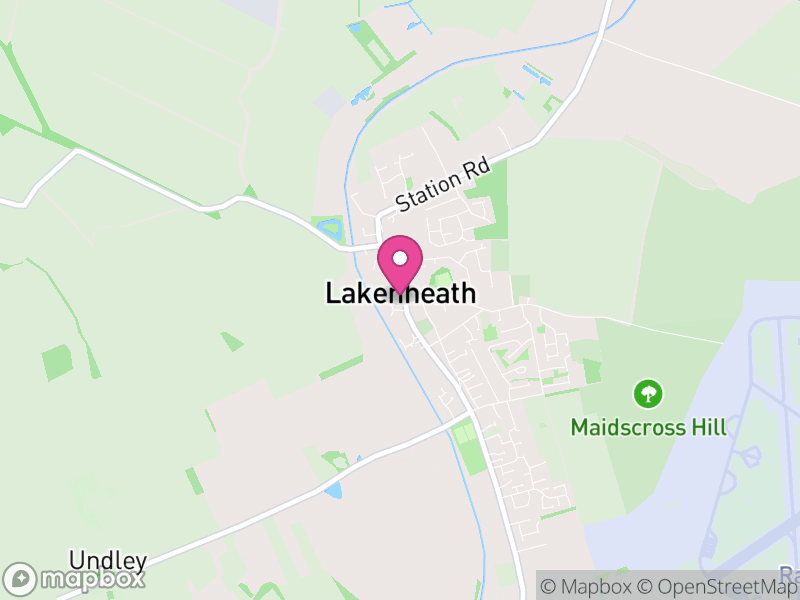 Map of Lakenheath, West Suffolk