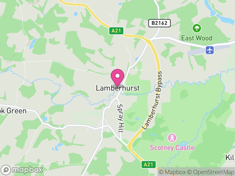Map of Lamberhurst, Tunbridge Wells