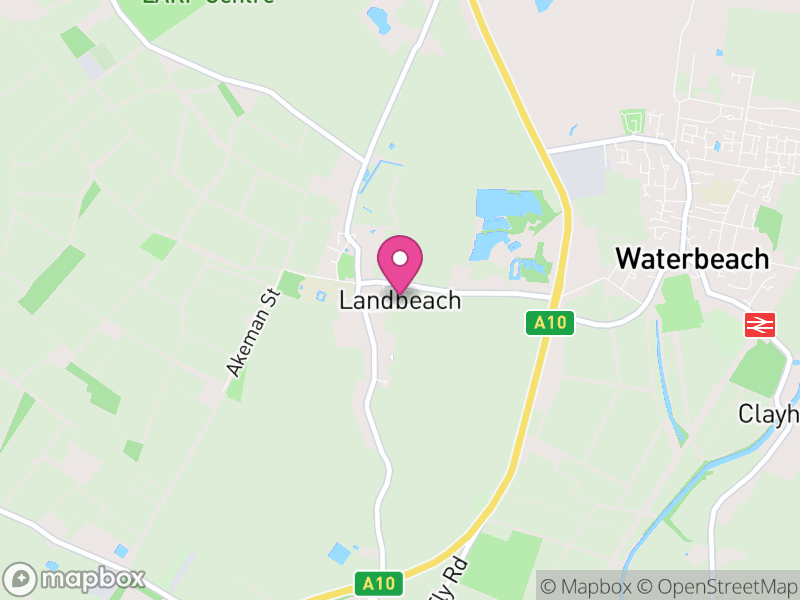 Map of Landbeach, South Cambridgeshire
