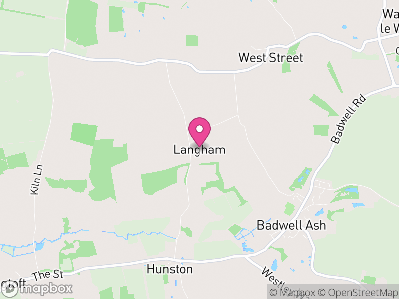 Map of Langham, Mid Suffolk