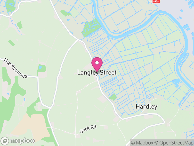 Map of Langley with Hardley, South Norfolk