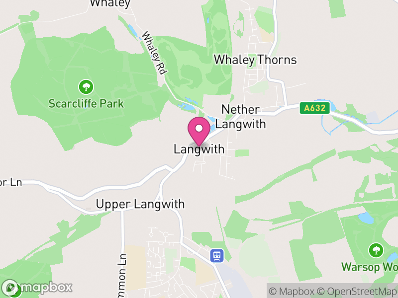 Map of Langwith, Bolsover