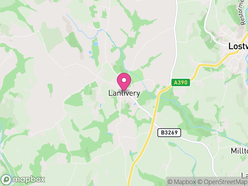 Map of Lanlivery, Cornwall