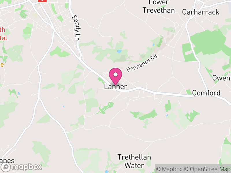 Map of Lanner, Cornwall