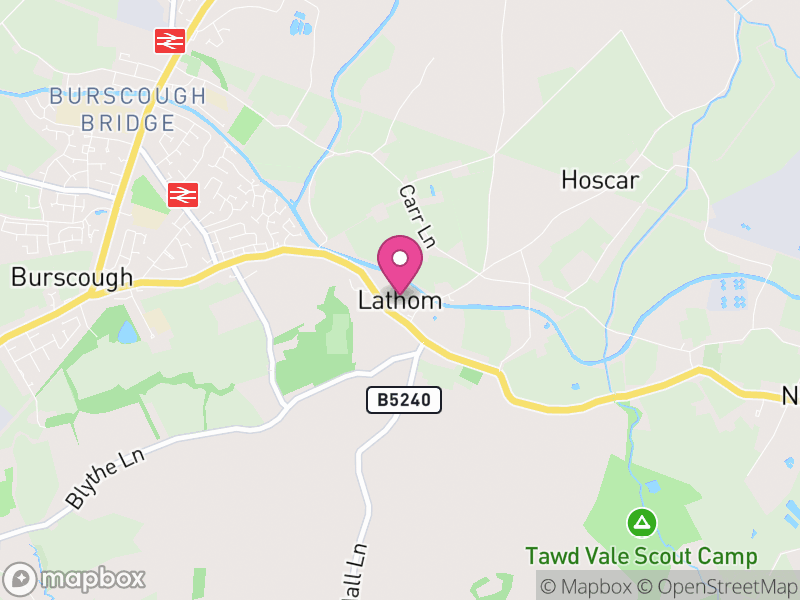 Map of Lathom, West Lancashire