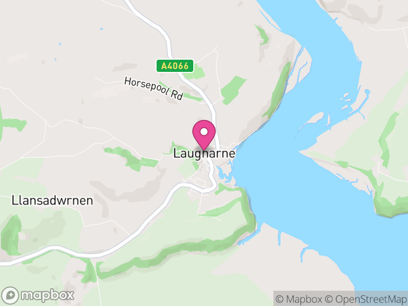 Map of Laugharne Township, Sir Gaerfyrddin / Carmarthenshire