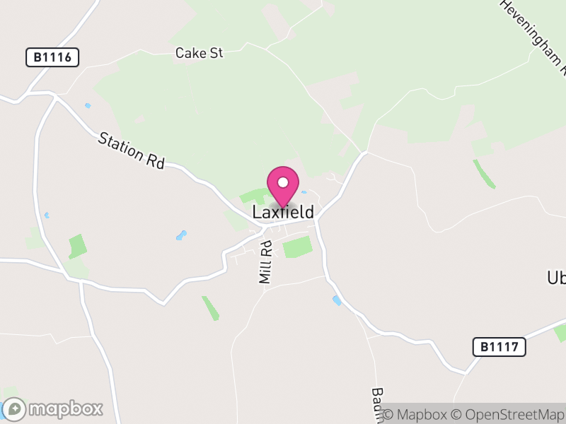 Map of Laxfield, Mid Suffolk