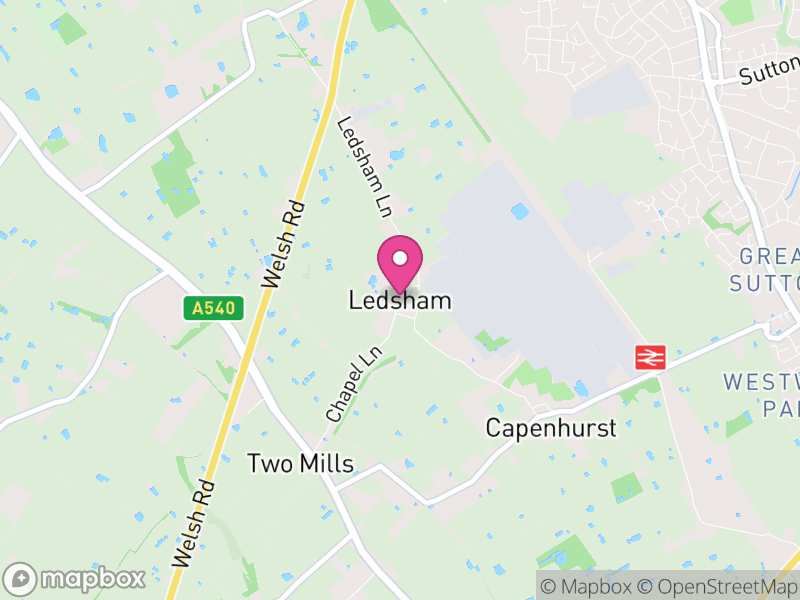 Map of Ledsham, Cheshire West and Chester