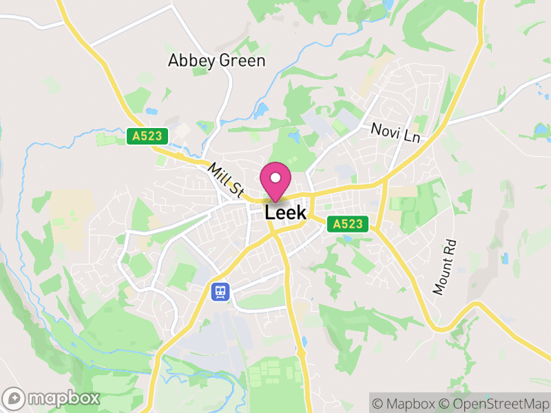 Map of Leek, Staffordshire Moorlands
