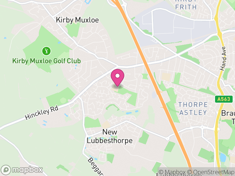 Map of Leicester Forest East, Blaby