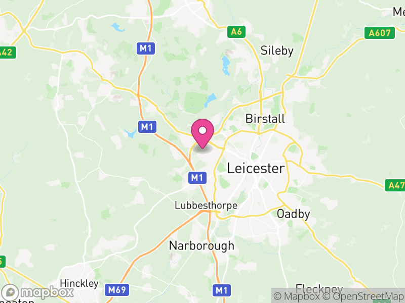 Map of Leicestershire, England