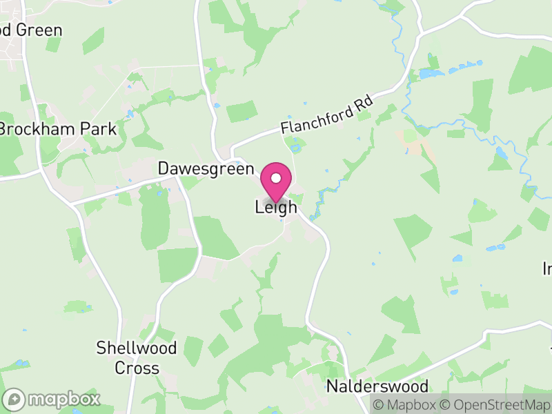 Map of Leigh, Mole Valley