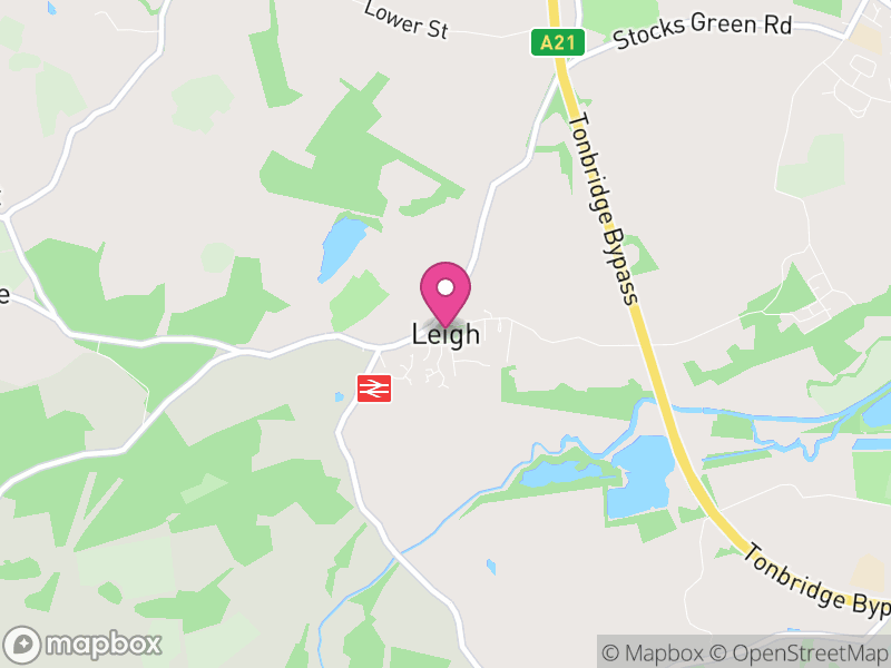 Map of Leigh, Sevenoaks