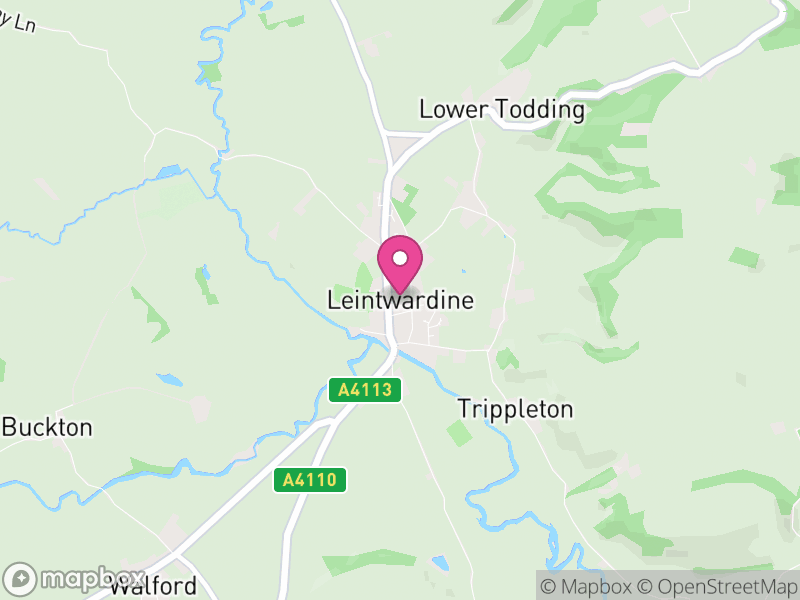 Map of Leintwardine, Herefordshire