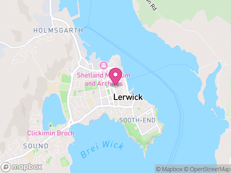 Map of Lerwick, Shetland Islands