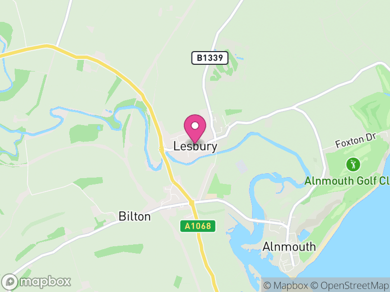 Map of Lesbury, Northumberland