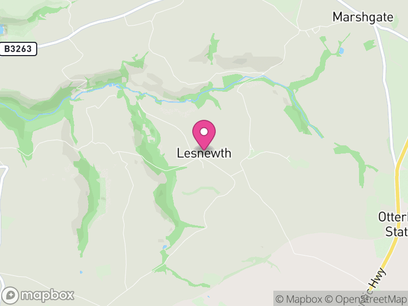 Map of Lesnewth, Cornwall
