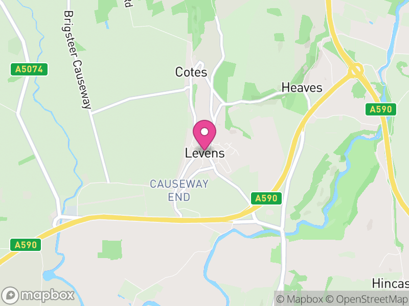 Map of Levens, Westmorland and Furness