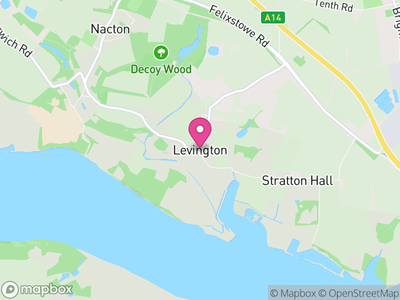 Map of Levington, East Suffolk