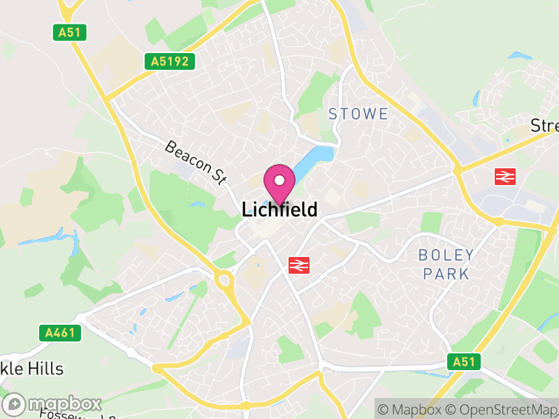 Map of Lichfield, Lichfield