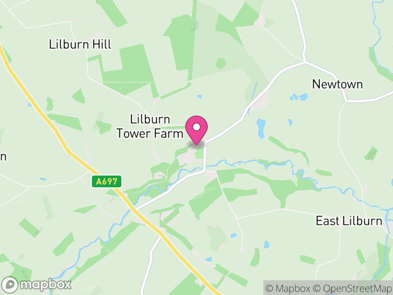 Map of Lilburn, Northumberland