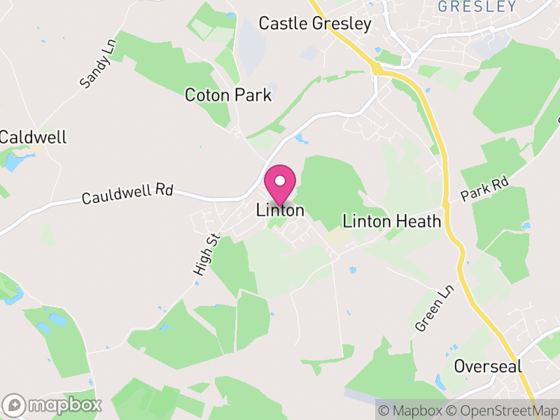 Map of Linton, South Derbyshire