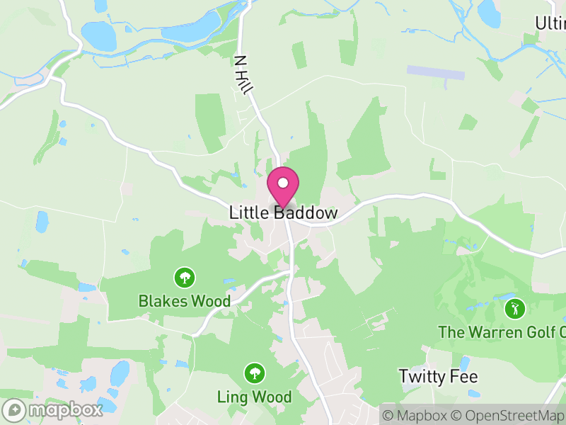 Map of Little Baddow, Chelmsford