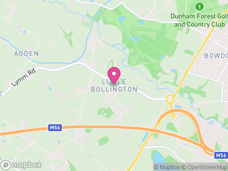 Map of Little Bollington with Agden, Cheshire East