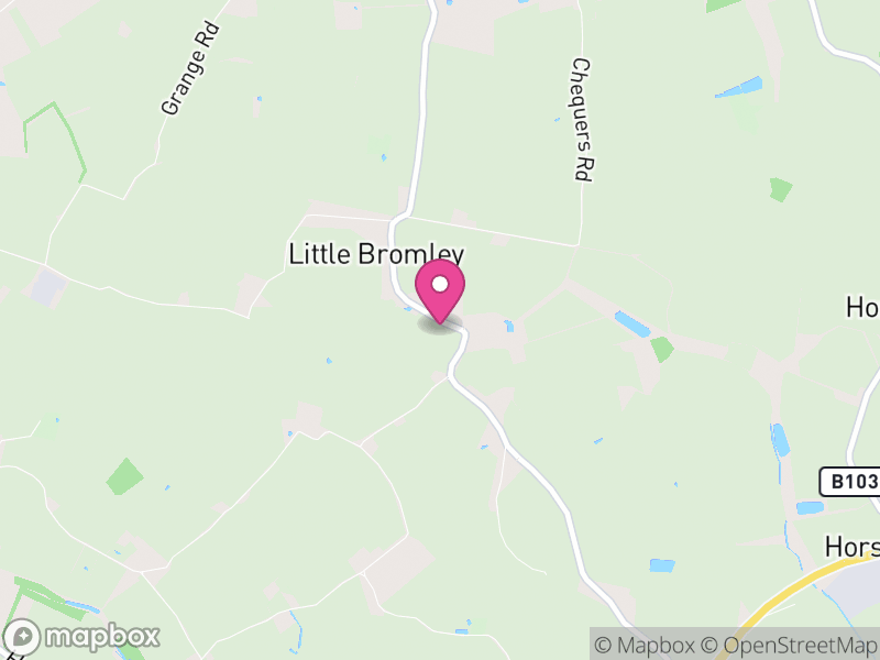 Map of Little Bromley, Tendring