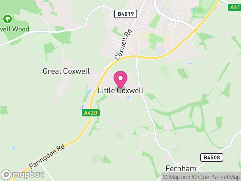Map of Little Coxwell, Vale of White Horse
