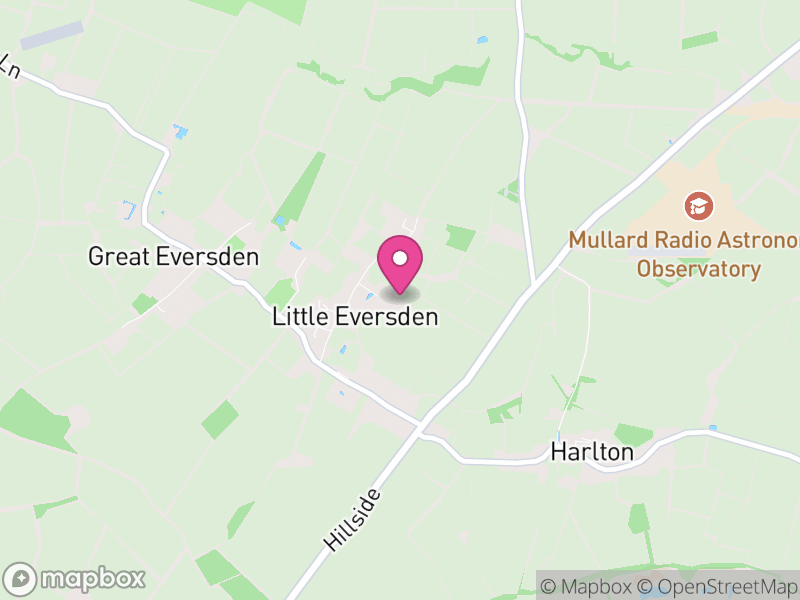 Map of Little Eversden, South Cambridgeshire