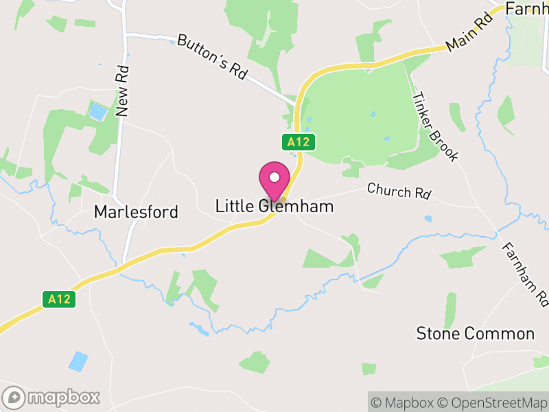 Map of Little Glemham, East Suffolk