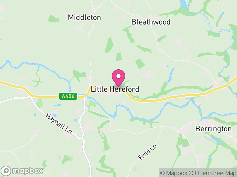 Map of Little Hereford, Herefordshire
