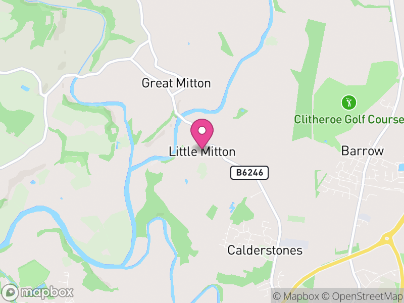 Map of Little Mitton, Ribble Valley
