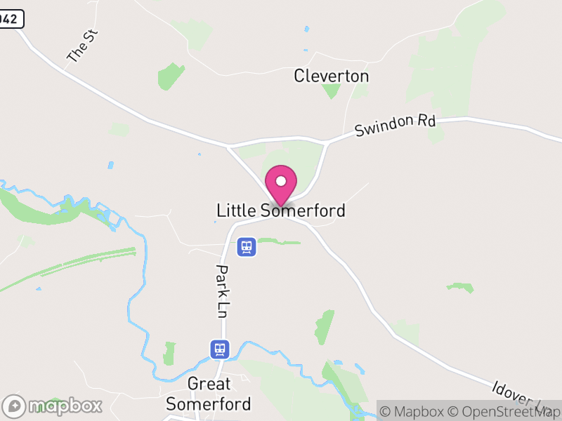 Map of Little Somerford, Wiltshire