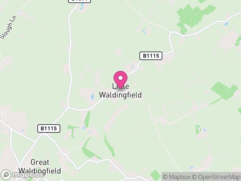 Map of Little Waldingfield, Babergh