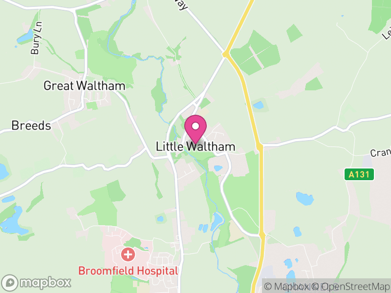 Map of Little Waltham, Chelmsford