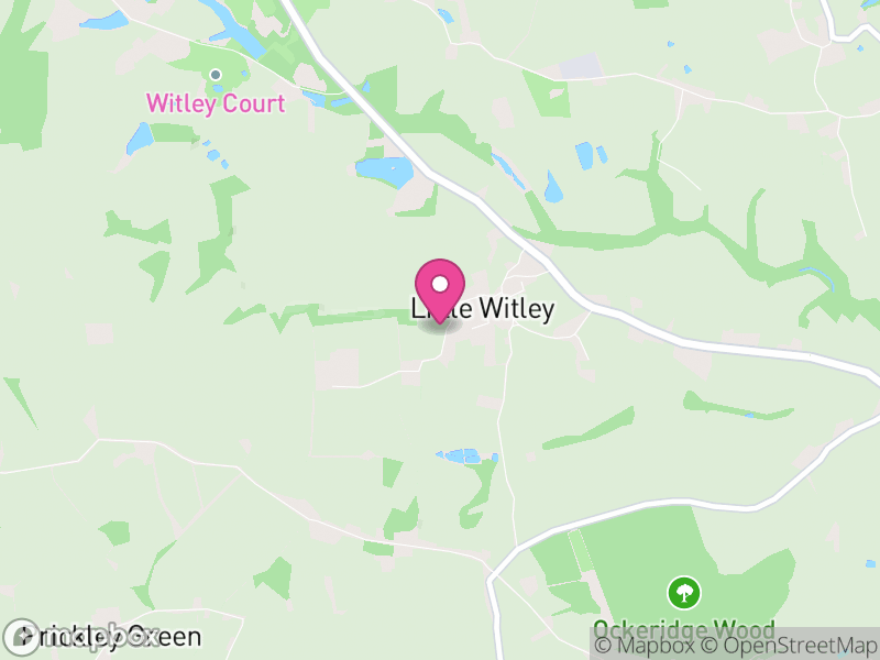 Map of Little Witley, Malvern Hills