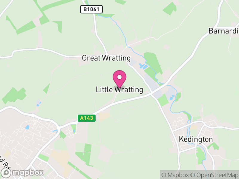 Map of Little Wratting, West Suffolk