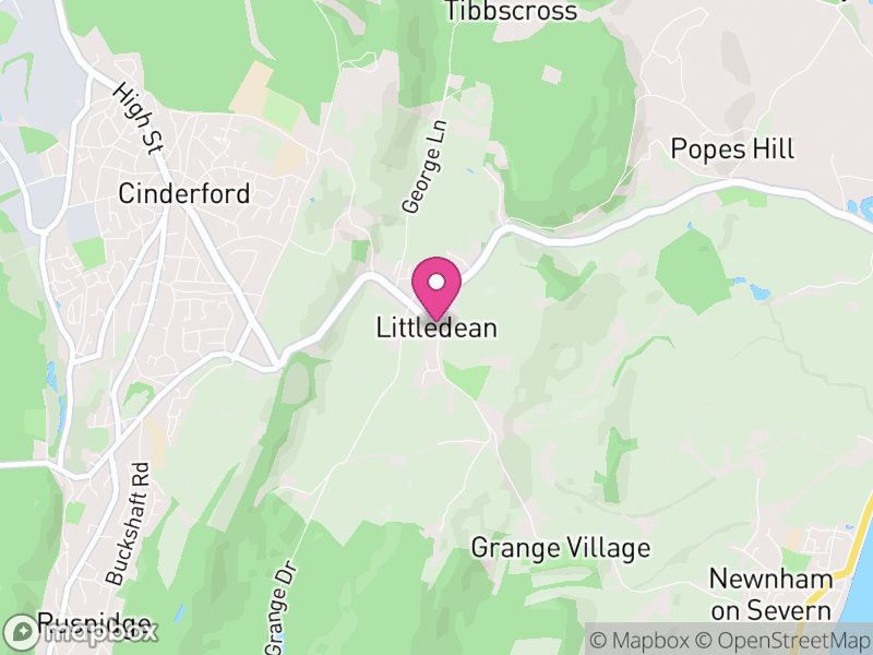 Map of Littledean, Forest of Dean