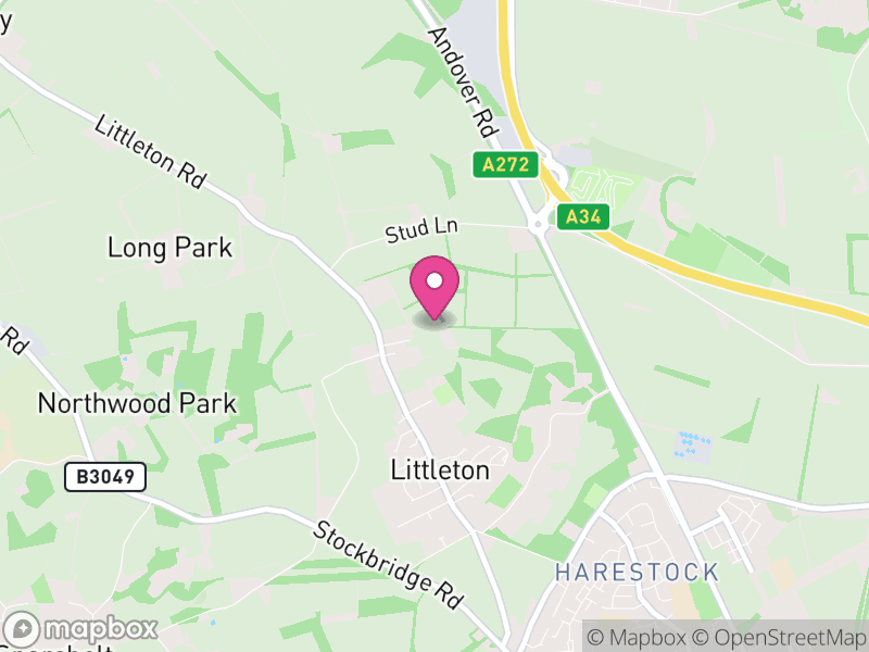 Map of Littleton and Harestock, Winchester